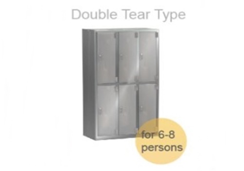 ตู้เก็บเสื้อกราวด์ ตู้เก็บชุดคลีนรูม Cleanroom smock rack double tear type