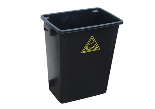 ถังขยะกันไฟฟ้าสถิตย์ Black conductive waste bin 60 liters bsc-j-83