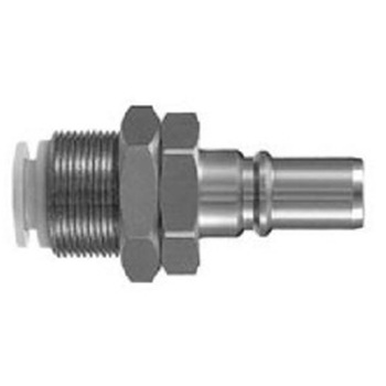 ข้อต่อลม ฟิตติ้งลม Smc bulkhead type with one-touch fitting