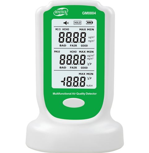 เครื่องตรวจจับคุณภาพอากาศมัลติฟังก์ชั่น benetech gm8804