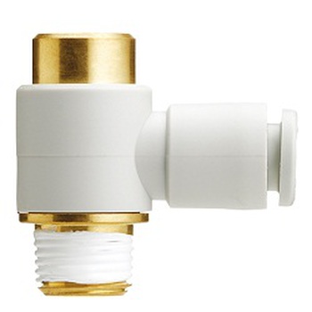 ข้อต่อลม ฟิตติ้งลม Smc hexagon socket head universal male elbow kq2vs