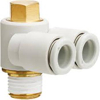 ข้อต่อลม ฟิตติ้งลม Smc branch universal male elbow kq2z
