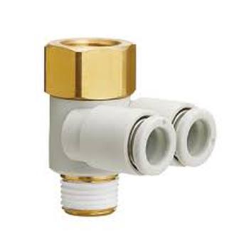 ข้อต่อลม ฟิตติ้งลม Smc branch universal female elbow kq2zf