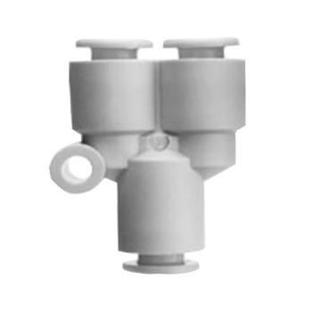 ข้องอลม ข้อต่อลม ฟิตติ้งลม Smc different diameter double union Y kq2ud