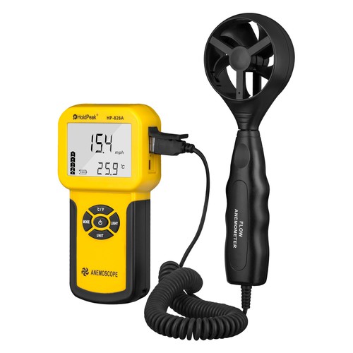 เครื่องวัดความเร็วลมแบบดิจิตอล holdpeak hp-826a