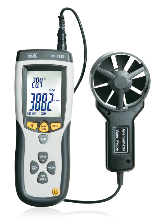 เครื่องวัดความเร็วลมแบบเทอร์โม cem dt-8893