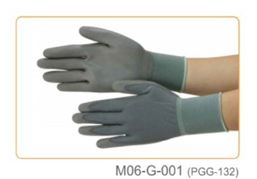 ถุงมือพียู ถุงมือท็อปฟิต ถุงมือปาล์มฟิต High tech assembly gloves m06-g-001 pgg-132 Korea
