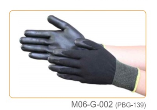 ถุงมือพียู ถุงมือท็อปฟิต ถุงมือปาล์มฟิต High tech assembly gloves m06-g-002 pbg-139 Korea