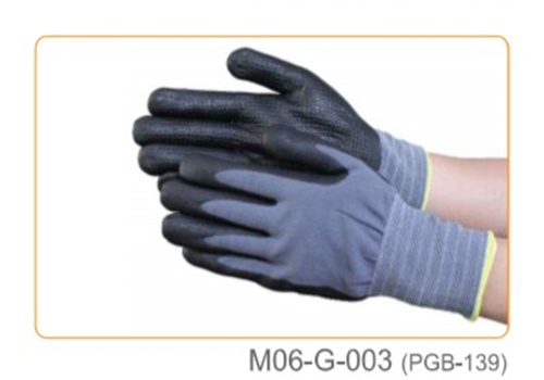 ถุงมือพียู ถุงมือท็อปฟิต ถุงมือปาล์มฟิต High tech assembly gloves m06-g-003 pgb-139 Korea