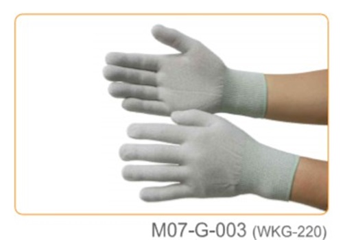 ถุงมือกันไฟฟ้าสถิต ถุงมือคาร์บอนกันไฟฟ้าสถิต Static control gloves m07-g-003 wkg-220 Korea