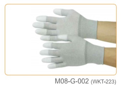 ถุงมือกันไฟฟ้าสถิต ถุงมือคาร์บอนกันไฟฟ้าสถิต Static control gloves m08-g-002 wkt-223 Korea