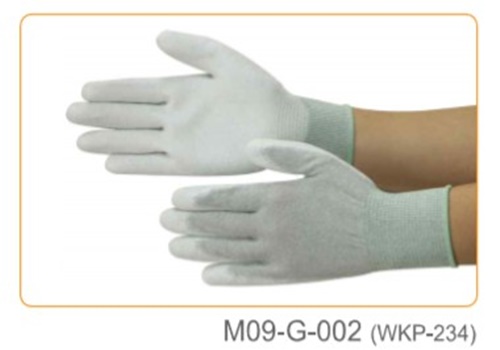ถุงมือกันไฟฟ้าสถิต ถุงมือคาร์บอนกันไฟฟ้าสถิต Static control gloves m09-g-002 wkp-234 Korea