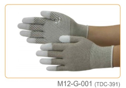 ถุงมือกันไฟฟ้าสถิต Static control gloves m12-g-001 tdc-391 Korea