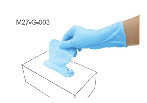 ถุงมือไนไตร ถุงมือคลีนรูม Cleanroom nitrile gloves m27 g 003 Korea