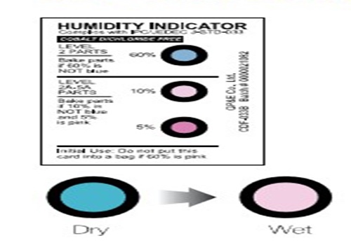 แผ่นแสดงความชื้นถุงกันไฟฟ้าสถิต Humidity Indicator card cdf-cobalt dichloride free-hic