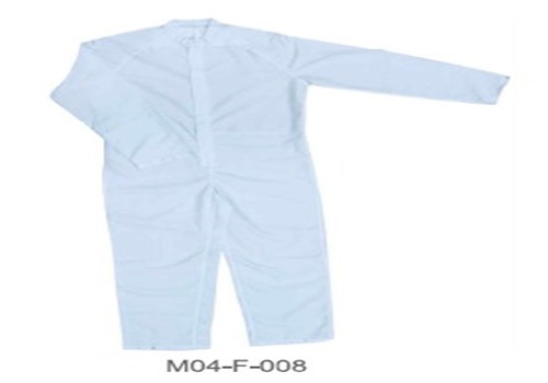 ชุดหมีต่อหมวกกันไฟฟ้าสถิต High clean coverall m04-f-008 Korea