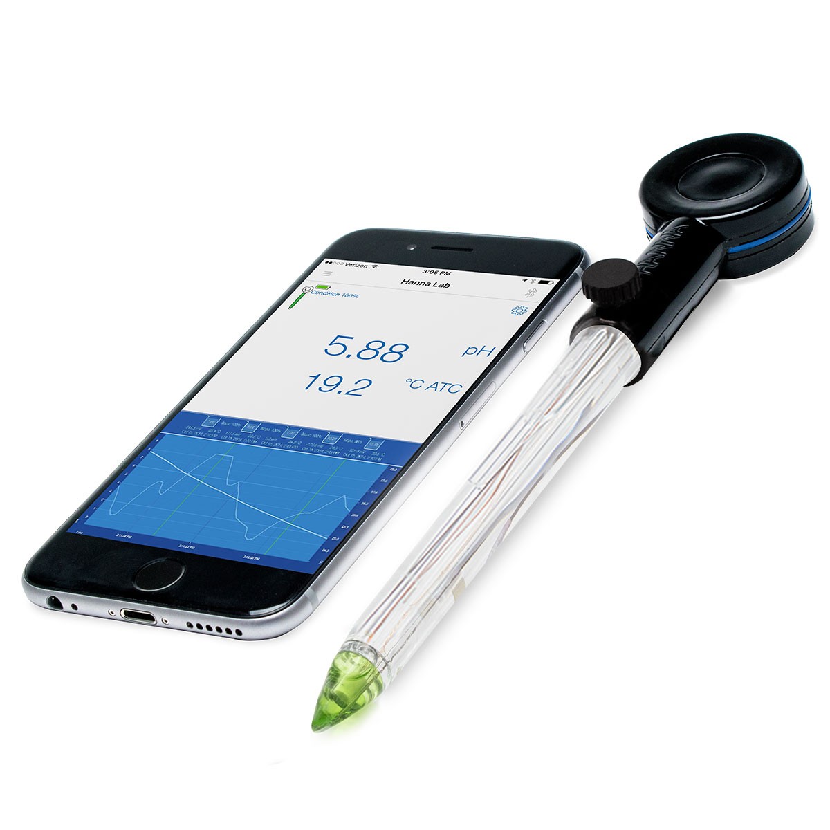 เครื่องวัดค่า ph ของดินแบบไร้สาย Hanna hi12922