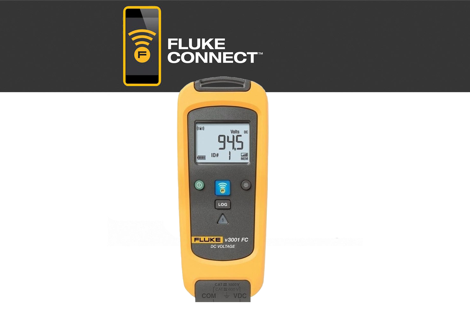 เครื่องวัดเเรงดันไฟเเบบโมดูลไร้สาย Fluke v3001 FC Wireless DC Voltage Module