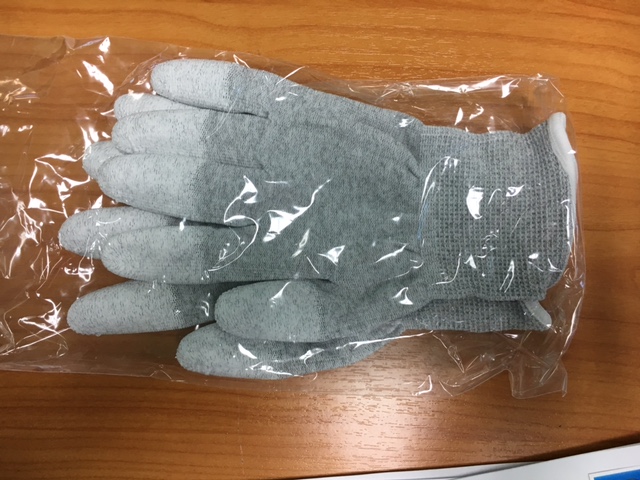 ถุงมือกันไฟฟ้าสถิต Esd pu top fit gloves