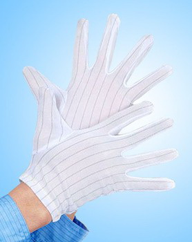 ถุงมือคาร์บอนกันไฟฟ้าสถิต ถุงมือกันไฟฟ้าสถิต Esd lint free gloves sk407