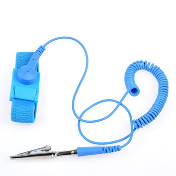 สายรัดข้อมือกันไฟฟ้าสถิตแบบมีสาย สายกราวด์ข้อมือกันไฟฟ้าสถิต Esd ground wrist strap