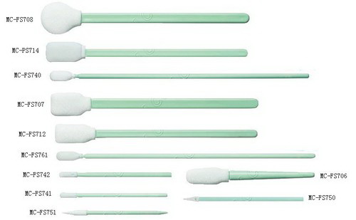 ก้านทำความสะอาดชิ้นงานคลีนรูม โฟมสแวป Clean room foam swabs