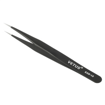 ทวิสเซอร์ ทวิสเซอร์กันไฟฟ้าสถิต ที่หนีบจับงานขนาดเล็ก Esd stainless steel tweezers esd-12