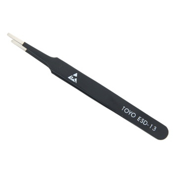 ทวิสเซอร์ ทวิสเซอร์กันไฟฟ้าสถิต ที่หนีบจับงานขนาดเล็ก Esd stainless steel tweezers esd-13