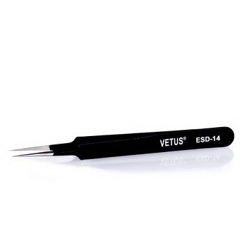 แหนบสแตนเลท ทวิสเซอร์ ทวิสเซอร์กันไฟฟ้าสถิต Esd stainless steel tweezers esd-14