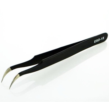 ทวิสเซอร์ ทวิสเซอร์กันไฟฟ้าสถิต ที่หนีบจับงานขนาดเล็ก Esd stainless steel tweezers esd-15