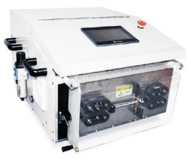 เครื่องตัดสายไฟ เครื่องปอกสายไฟ Fully automatic coaxial wire stripping machine yh-8500