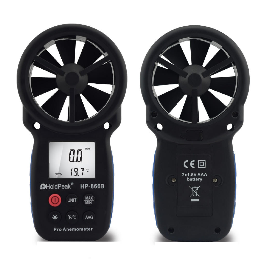 เครื่องวัดความเร็วลมแบบดิจิตอล holdpeak hp-866b