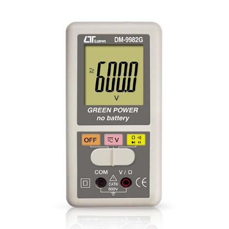 เครื่องมัลติมิเตอร์แบบสมาร์ทพลังสีเขียว lutron รุ่น dm-9982g