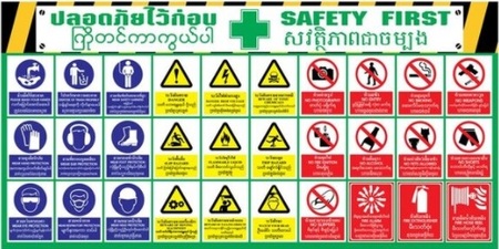 ป้ายเครื่องหมายบังคับ อุปกรณ์จราจร Various safety signs mandatory sign