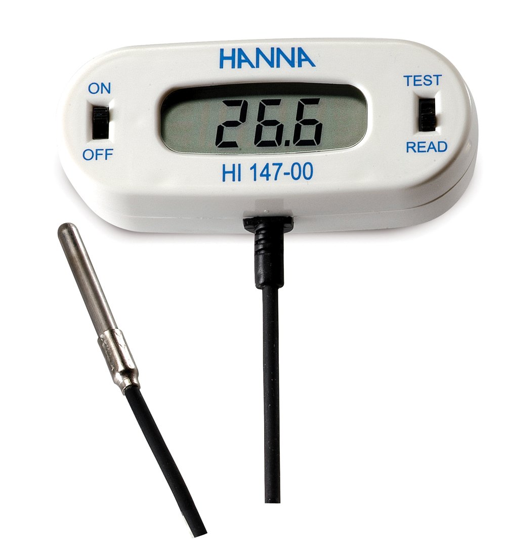 เครื่องเทอร์โมมิเตอร์พร้อมแม่เหล็กด้านหลัง hanna hi147-00 
