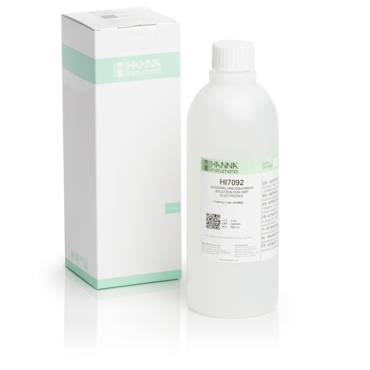 Oxidizing pretreatment solution hanna hi7092l
