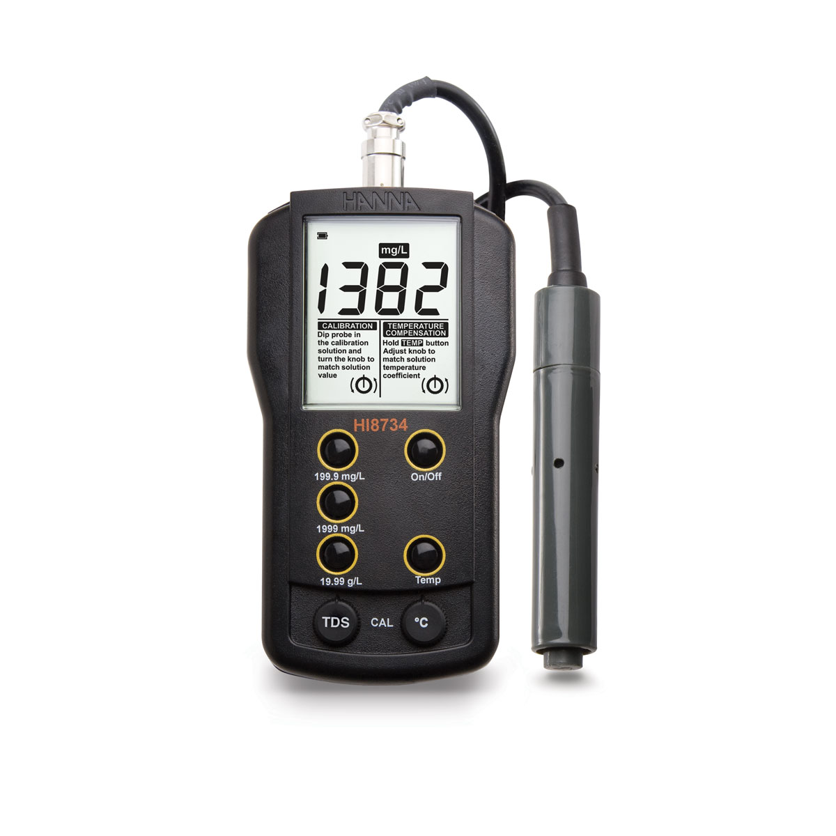 เครื่องวัด tds แบบพกพา hanna hi8734 