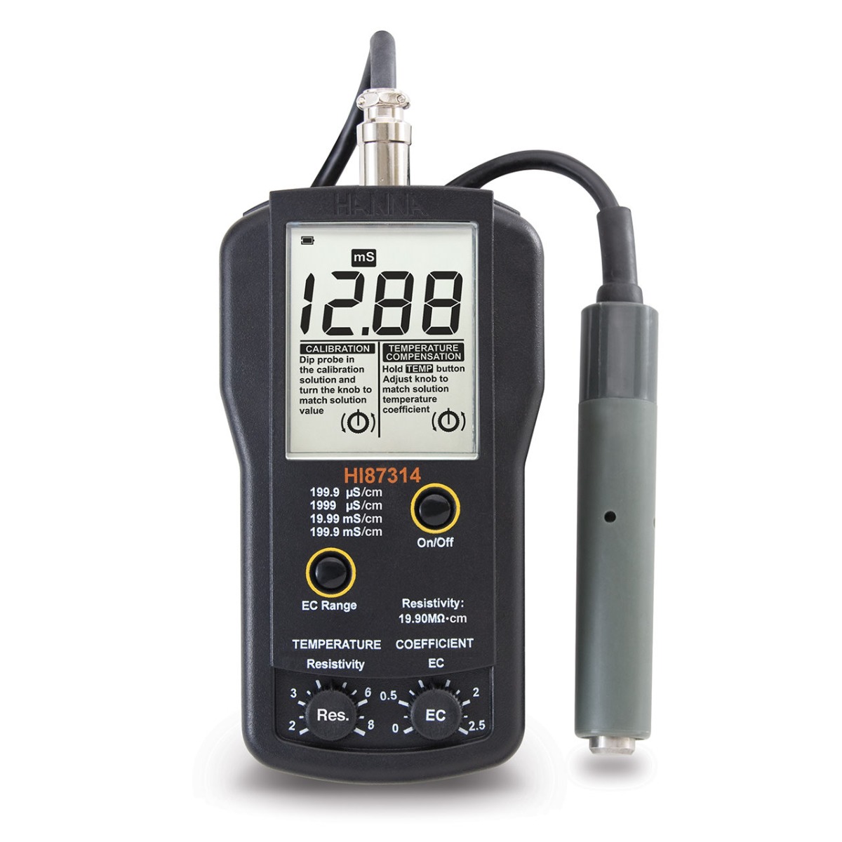 Resistivity portable meter hanna hi87314