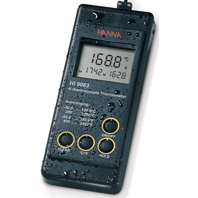 เครื่องวัดอุณหภูมิเทอร์โมคัปเปิล hanna hi9063 