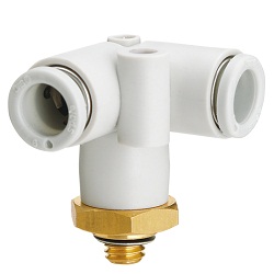 ข้อต่อลมสามทาง Male delta union KQ2D04-01NS