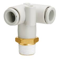 ข้อต่อลมสามทาง Male delta union KQ2D08-01NS