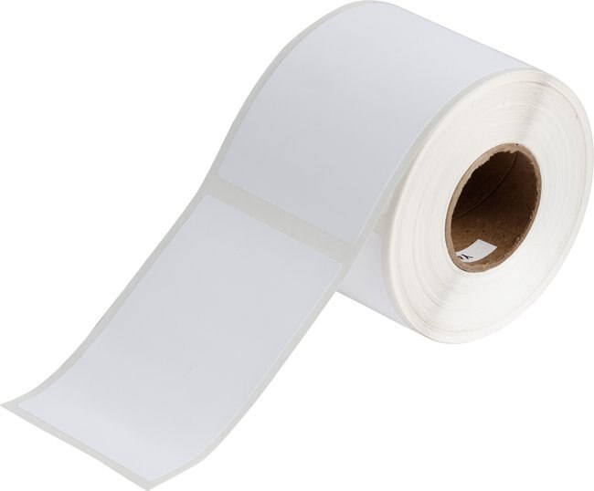 ลาเบลเบรดี้แบบปรีคัทโพลีเอสเตอร์ Brady jet j2000 pre-cut polyester labels