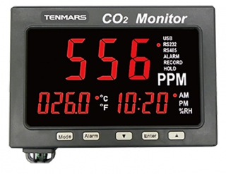 เครื่องบันทึกอุณหภูมิ ความชื้น คาร์บอนไดออกไซด์ Tenmars TM-187A