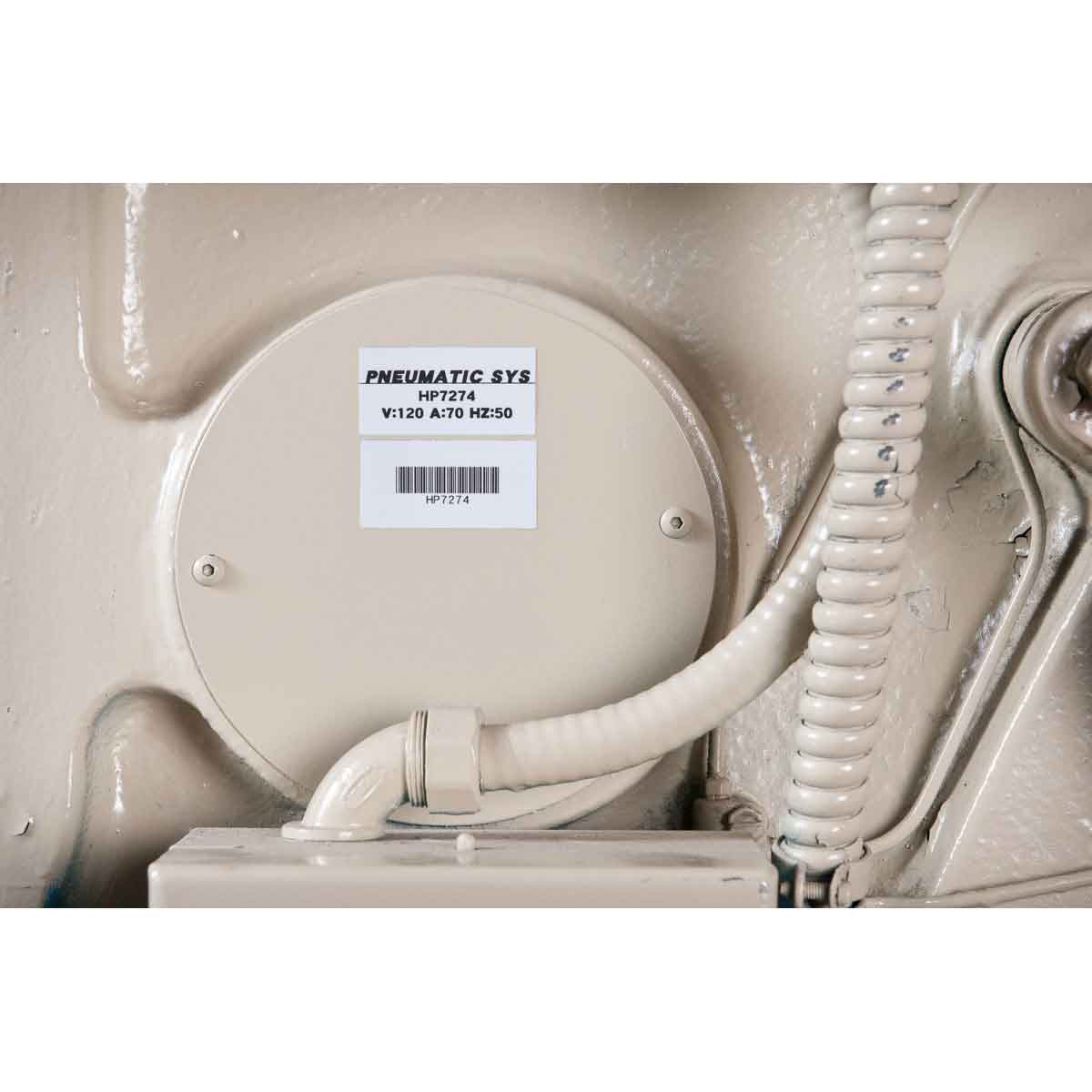 สติ๊กเกอร์ลาเบลเบรดี้เคลือบเงาสีขาวติดทรัพย์สิน Brady BMP71 BMP61 M611 TLS 2200 