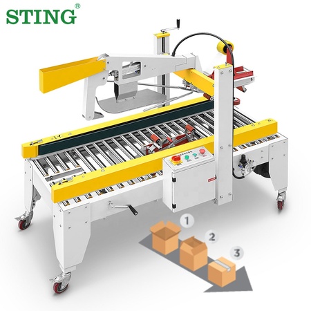 เครื่องติดเทปกาวอัตโนมัติ Z500a semi automatic flap carton box sealing machine