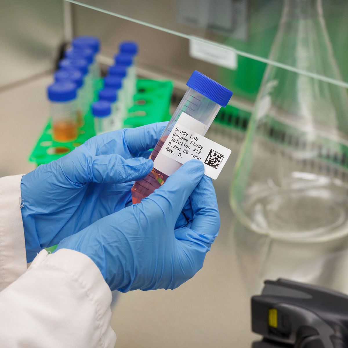 ลาเบลใช้ในแลป ลาเบลห้องปฏิบัติการ Brady polyester cryogenic laboratory labels