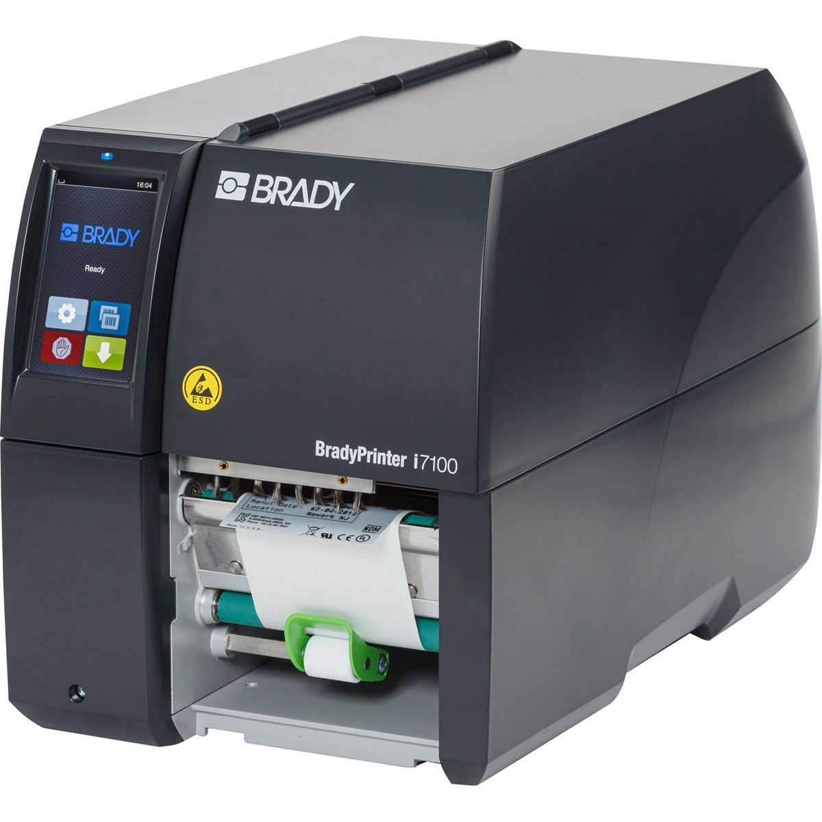เครื่องพิมพ์ลาเบลกันไฟฟ้าสถิต Brady printer i7100 300 dpi industrial label printer esd-protected peel product and wire id software suite