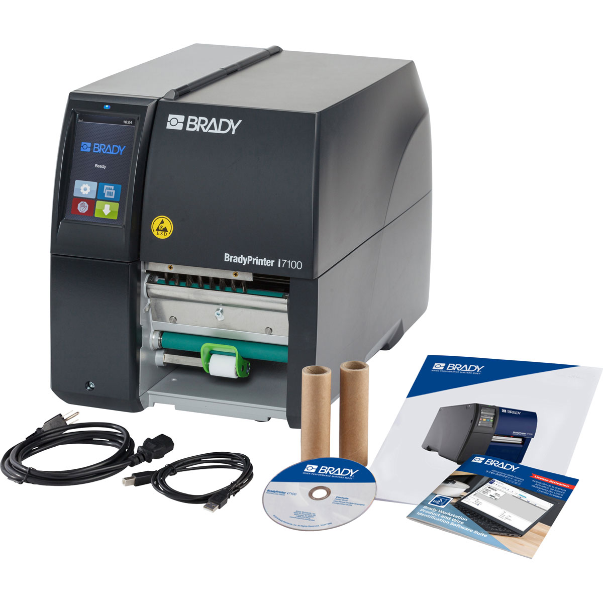 เครื่องพิมพ์ลาเบลอุตสาหกรรมกันไฟฟ้าสถิต Brady printer i7100 600 dpi 