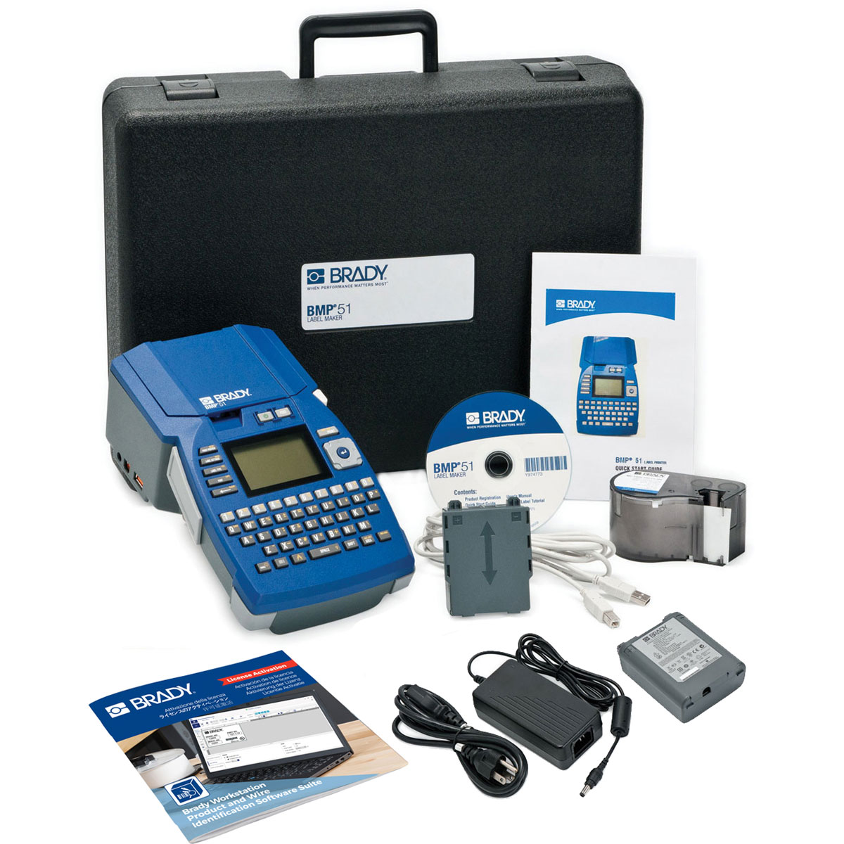 เครื่องพิมพ์ลาเบลพร้อมซอฟแวร์ Brady bmp51 label printer with product and wire id software