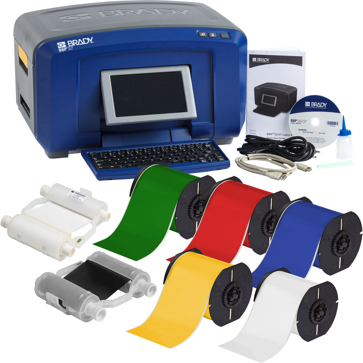 เครื่องพิมพ์ลาเบลสี rady bbp37 primary color label and printer kit